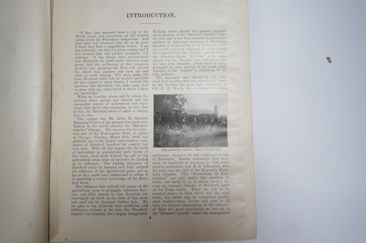 Macdonald, James and Sinclair, James - History of Hereford Cattle. 18 plates; original gilt cloth with patterned e/ps., cr.8vo. 1886; Miller, T.L. - History of Hereford Cattle ... with which is incorporated a History of